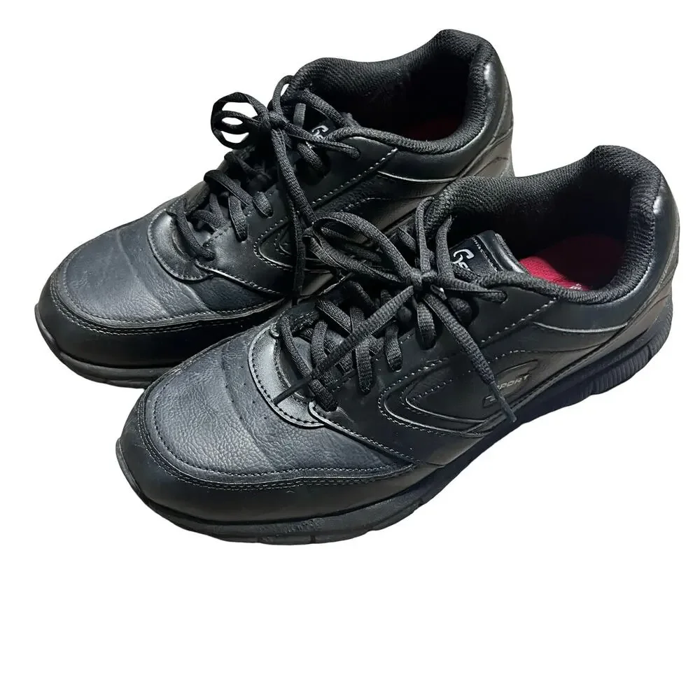 S SPORT by Skechers Men's Work Sneakers Lace Up Kitchen Black 10